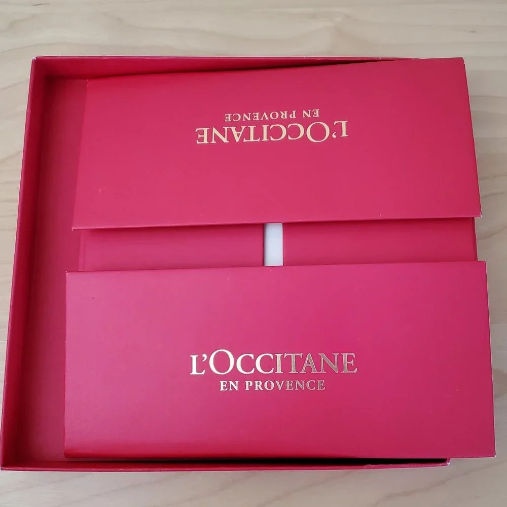 2019 Red Loccitane Gift Box Empty + 10 Gift Wrap Tissue Paper